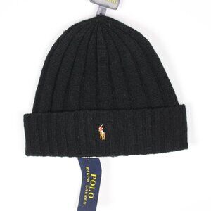 Polo Ralph Lauren Men's Cuffed Beanie Wool Blend Snow Winter Black Multi…